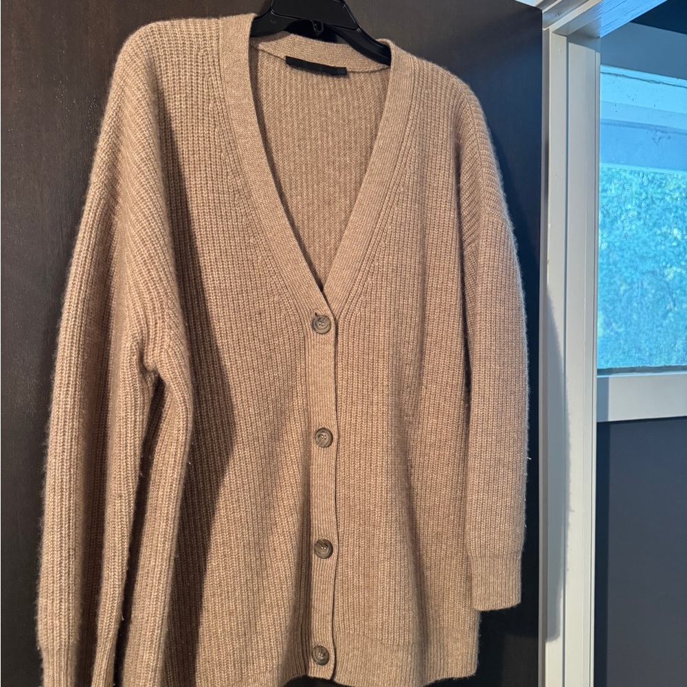 Jenni Kayne Cashmere Cocoon Cardigan Sweater in Sandstone